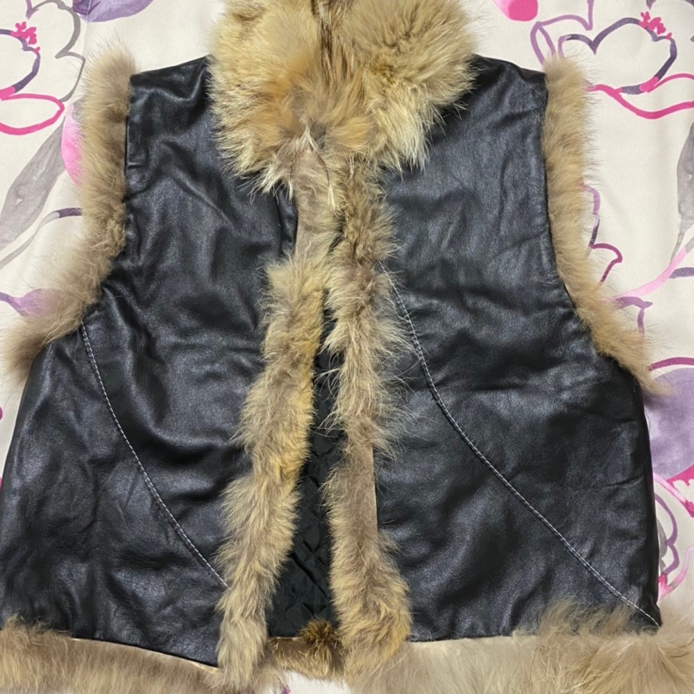Cute Jacket with real fur and suede